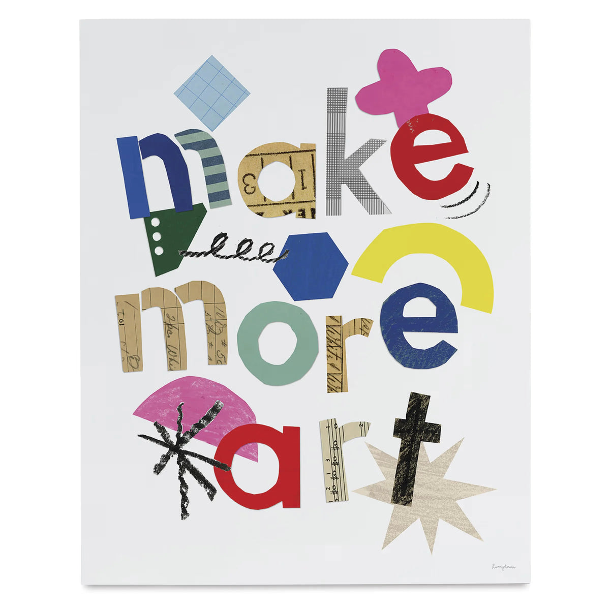 Roomytown Make More Art Fine Art Giclee Print  11 x 14