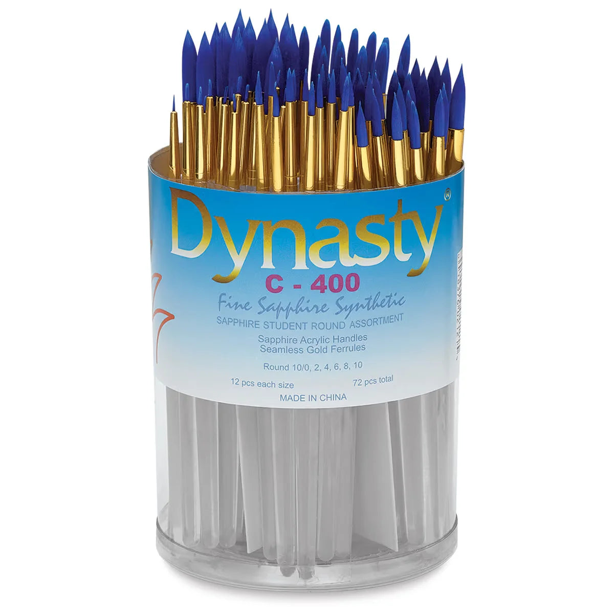 Dynasty Fine Sapphire Synthetic Brush Set  Round Set of 72