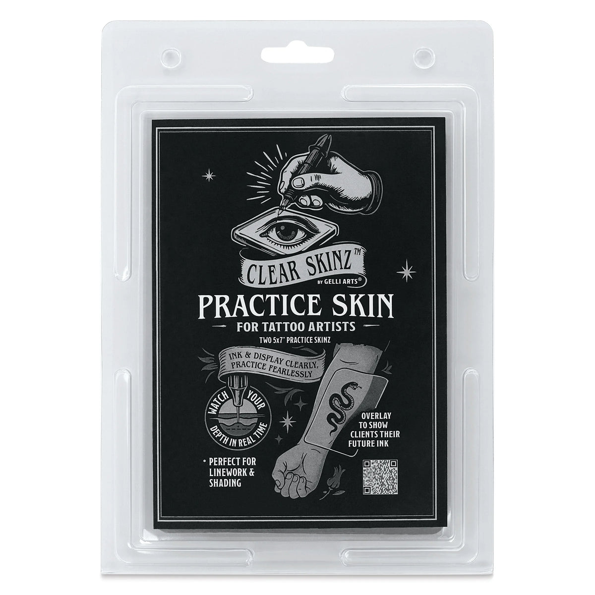 Gelli Arts Clear Skinz Practice Skin  3 Square Pkg of 4