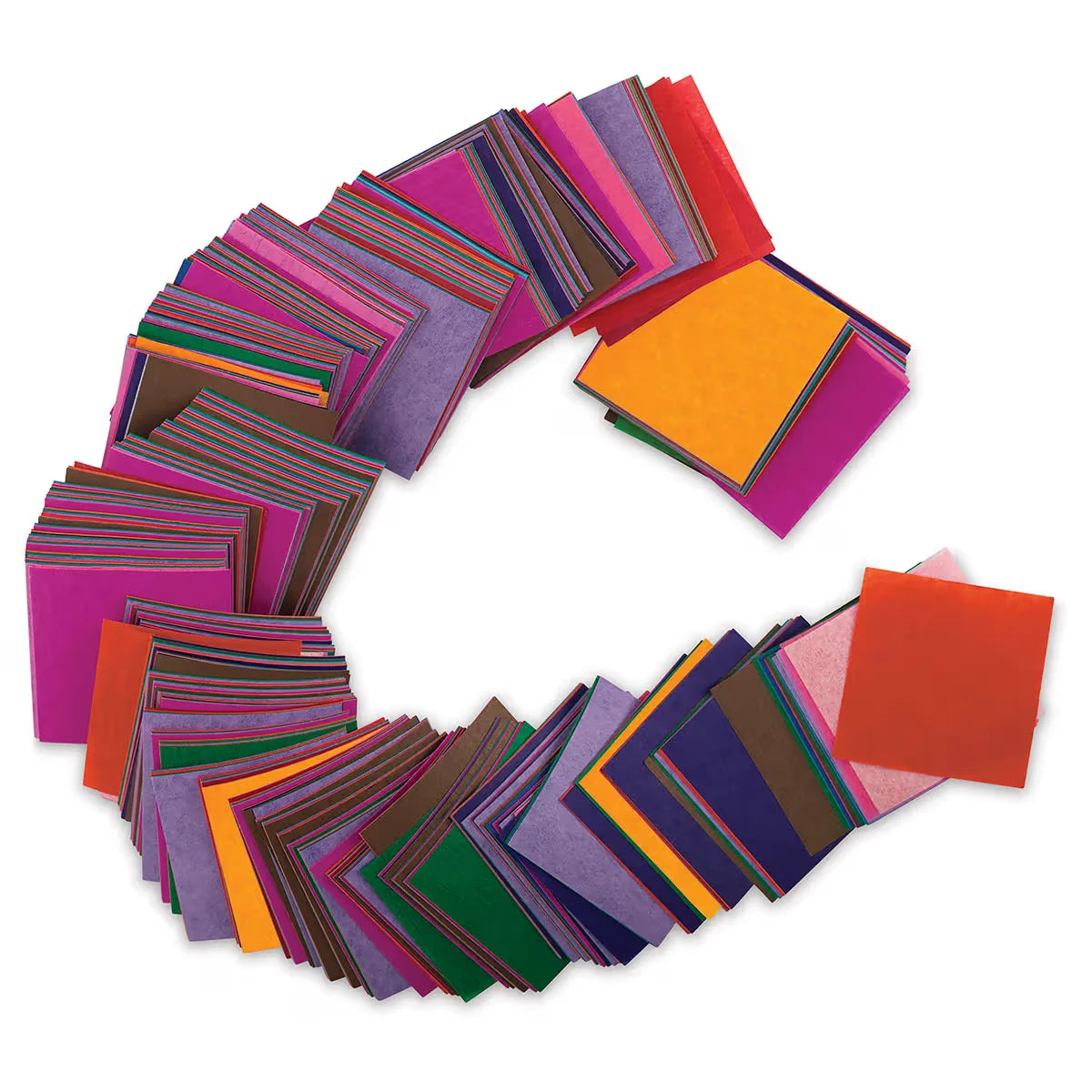 Spectra Bleeding Art Tissue Shapes  Squares Pkg of 2500
