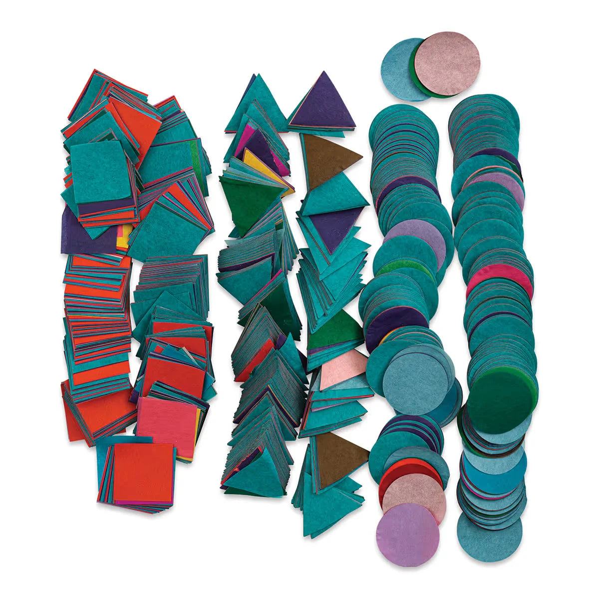 Spectra Bleeding Art Tissue Shapes  Squares Pkg of 2500