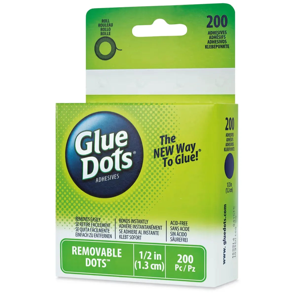 Glue Dots Removable Glue Dots  3/8 Dispenser with 200 preloaded dots