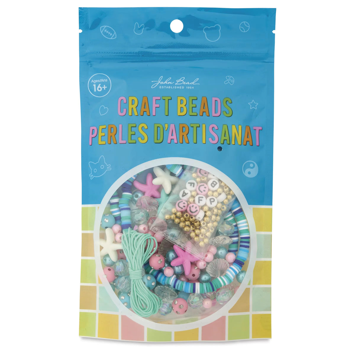 John Bead Craft Beads Bracelet Kit  Assorted Colors