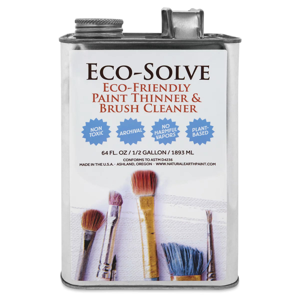 Natural Earth Paint EcoSolve Paint Thinner  8 oz Glass Bottle