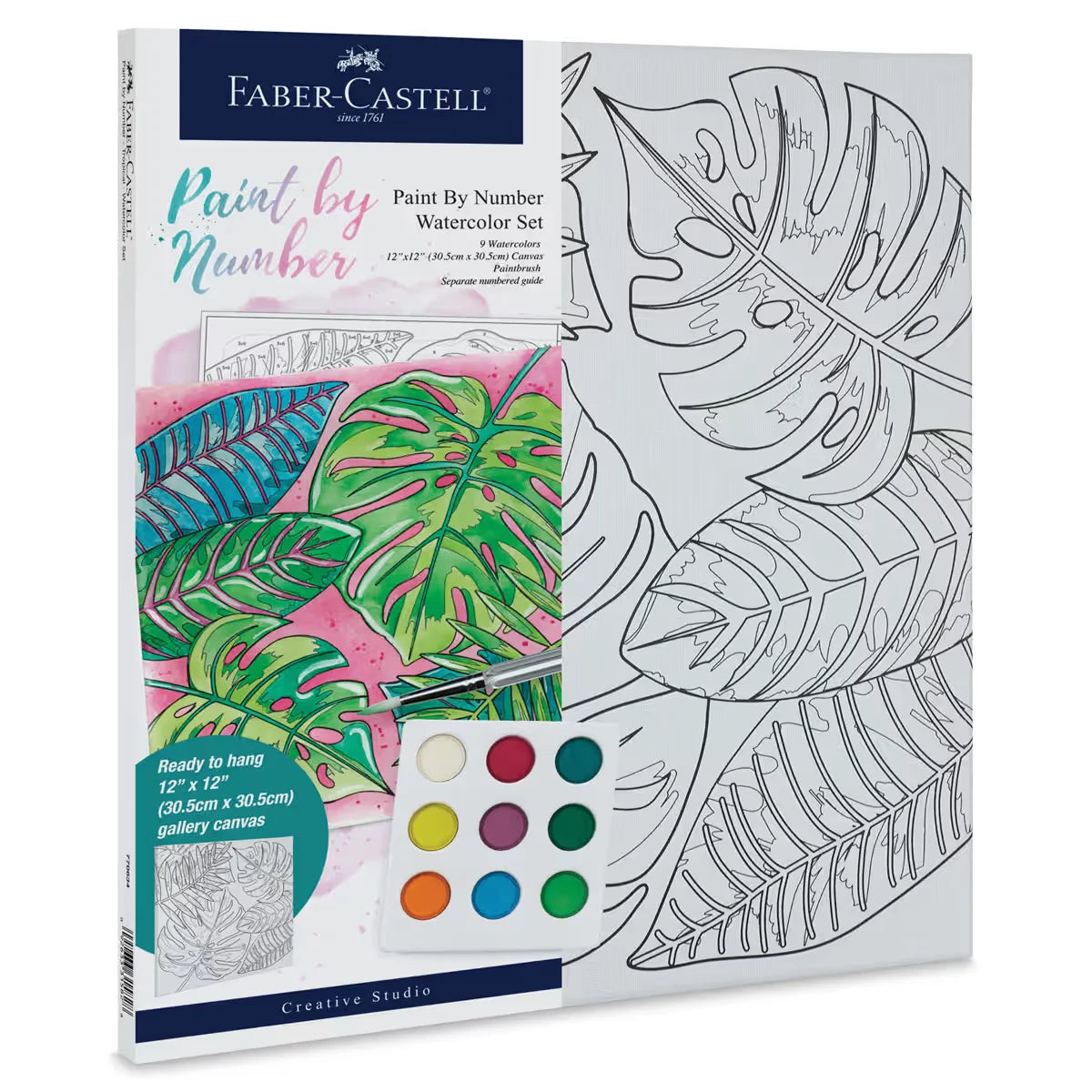 FaberCastell Creative Studio Watercolor Paint by Numbers Set  Tropical