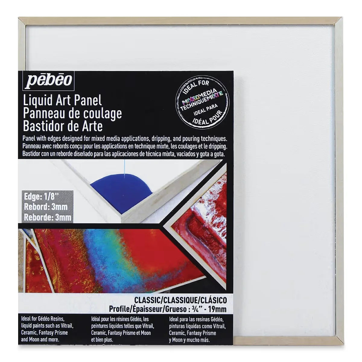 Pebeo Liquid Art Panel  6 x 6 3/4 Profile
