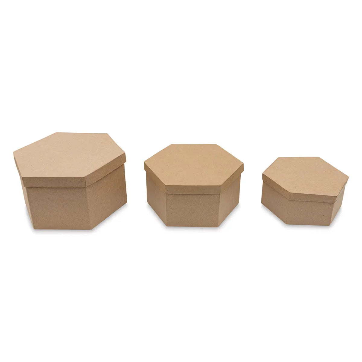 Paper Mache Box Set  Heart Set of 3