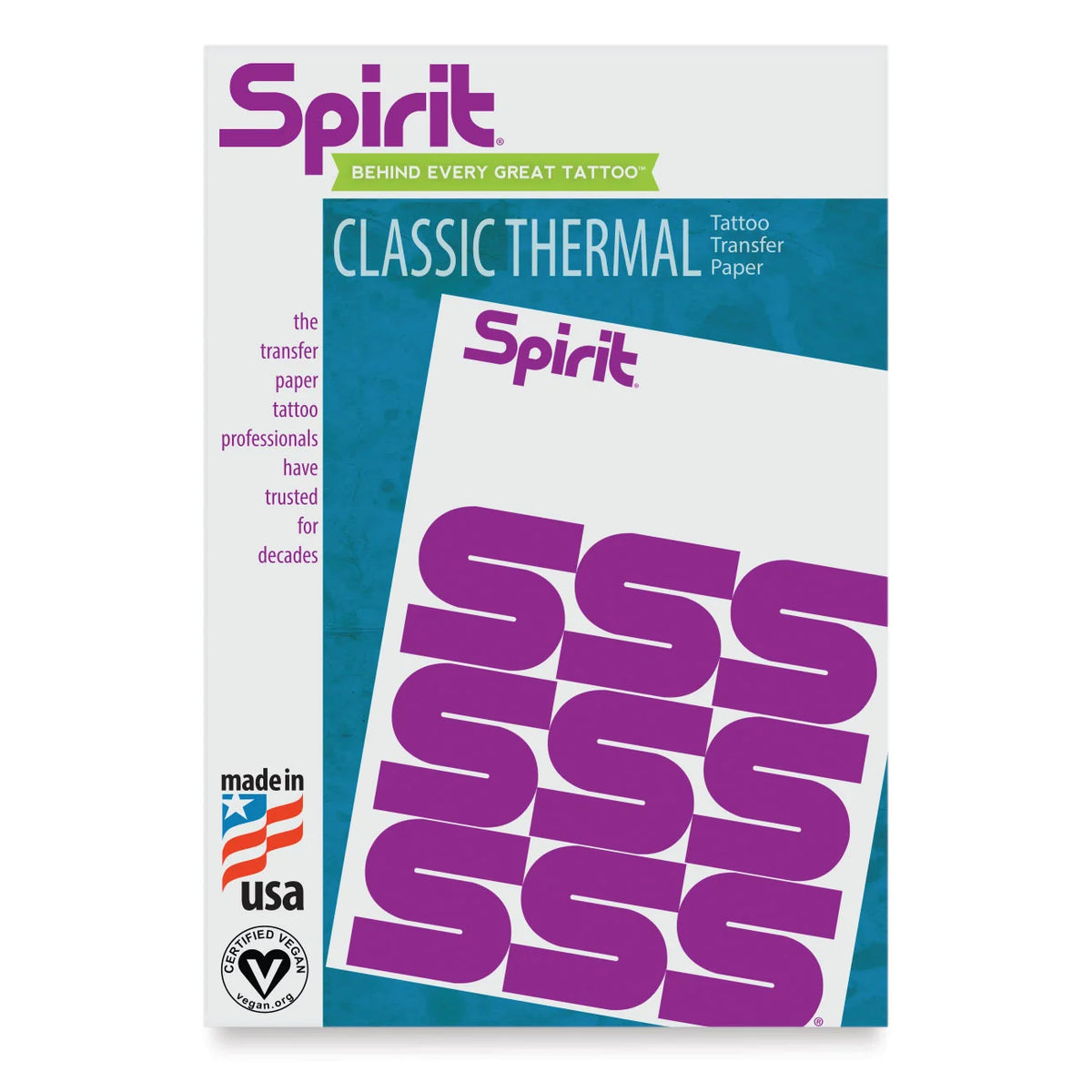 Spirit Thermal Transfer Paper  81/2 x 11 Pkg of 100