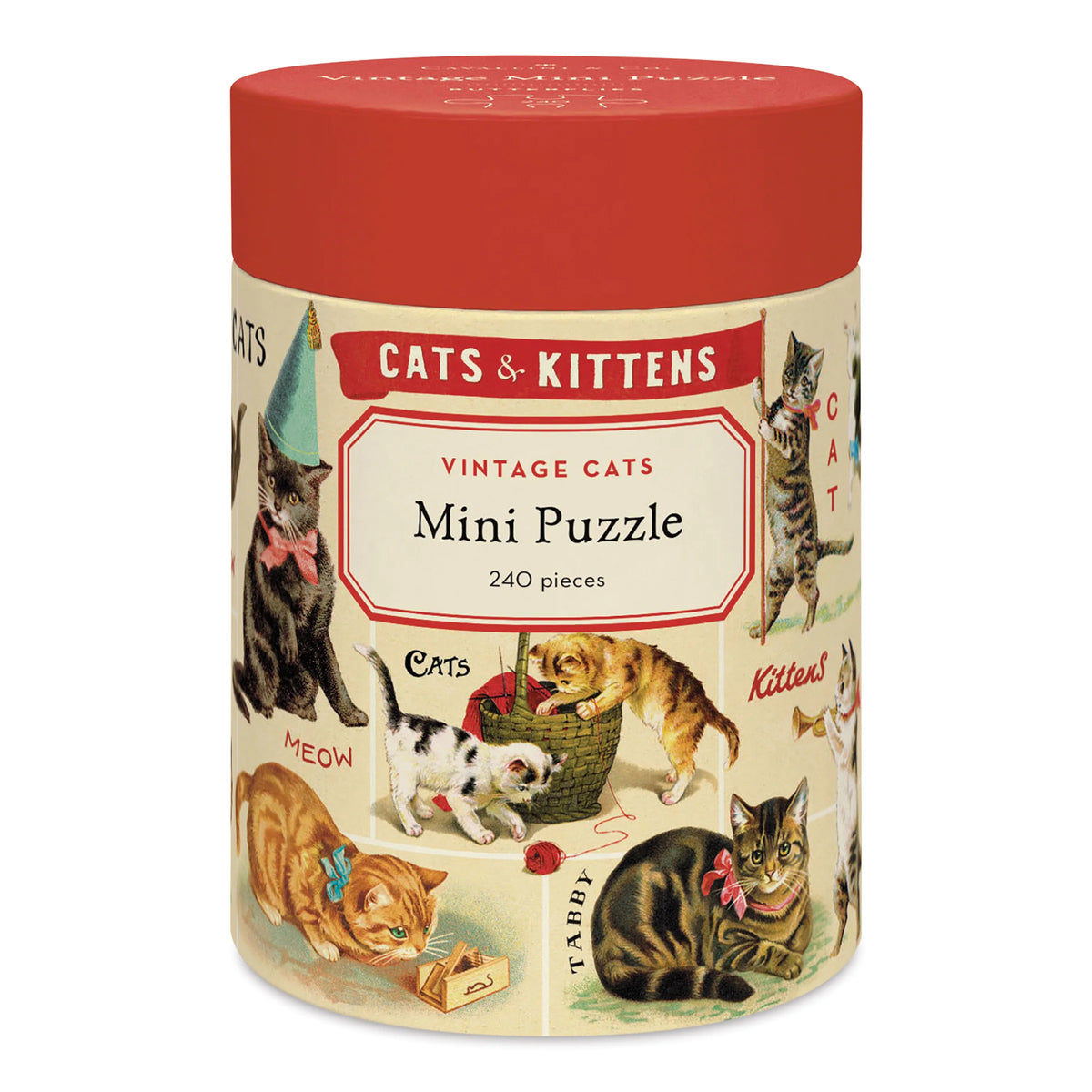 Cavallini Vintage Cats 240Piece Mini Puzzle  101/2 x 14