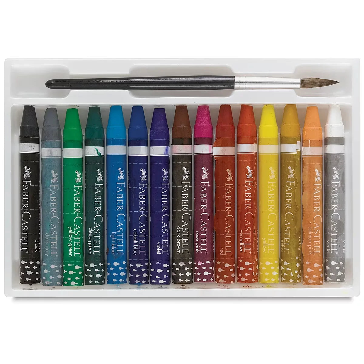 FaberCastell Set of 15 Watercolor Crayons with Brush  Set of 15