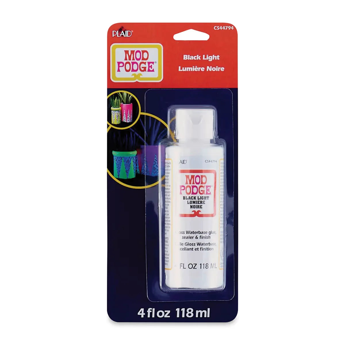 Plaid Mod Podge Black Light Decoupage Glue  4 oz