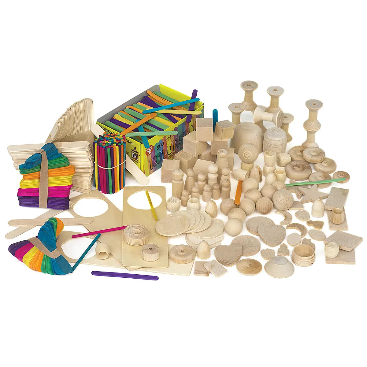 Hygloss Wood Treasure Box  Assorted Sticks and Shapes