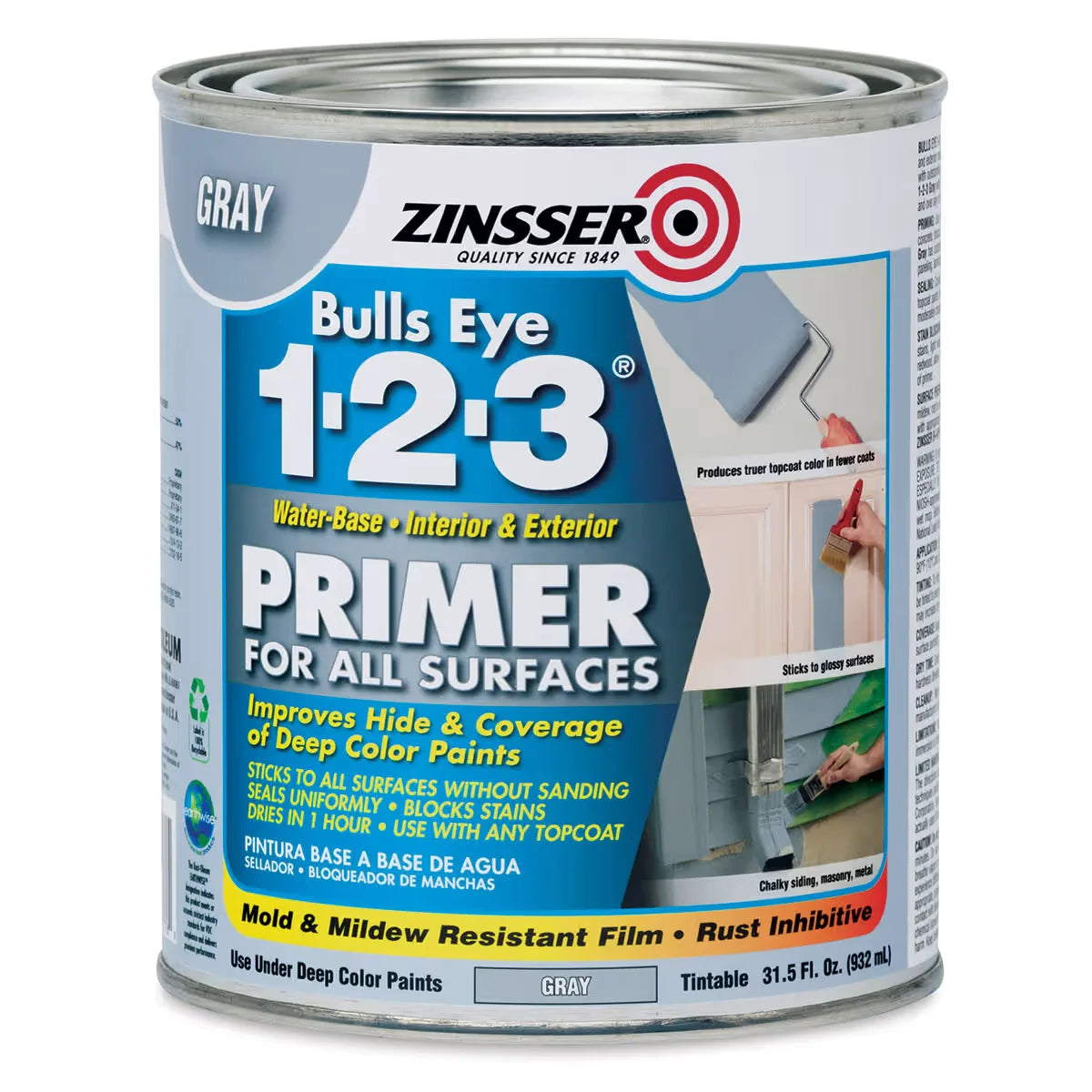 Bulls Eye 123 Latex Primer Sealer Interior/Exterior Quart