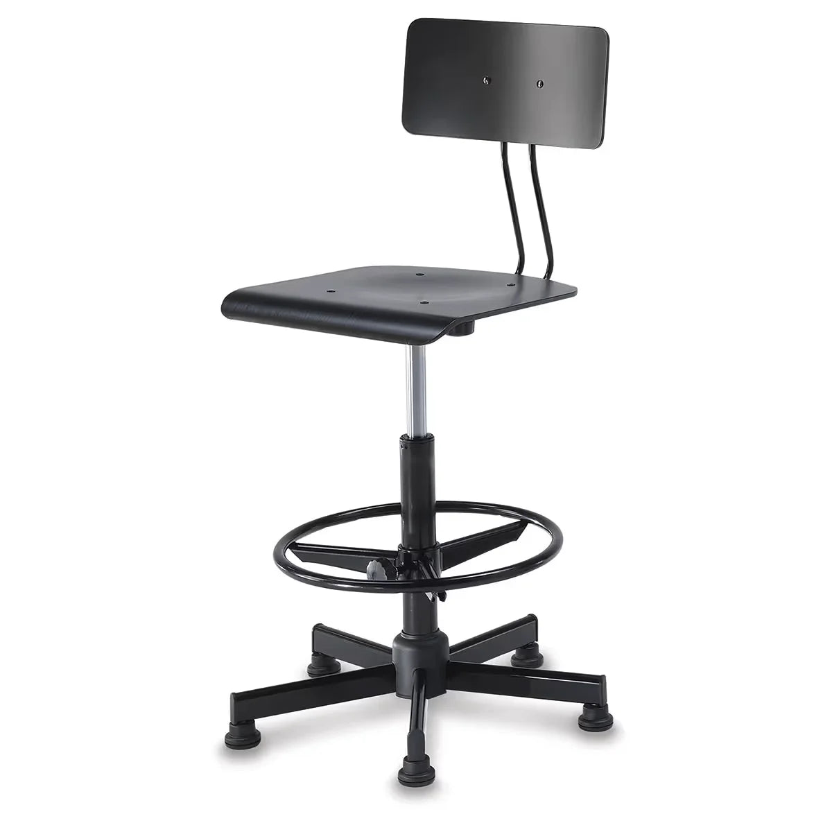 Bieffe Drafting Chair  Birch and Chrome