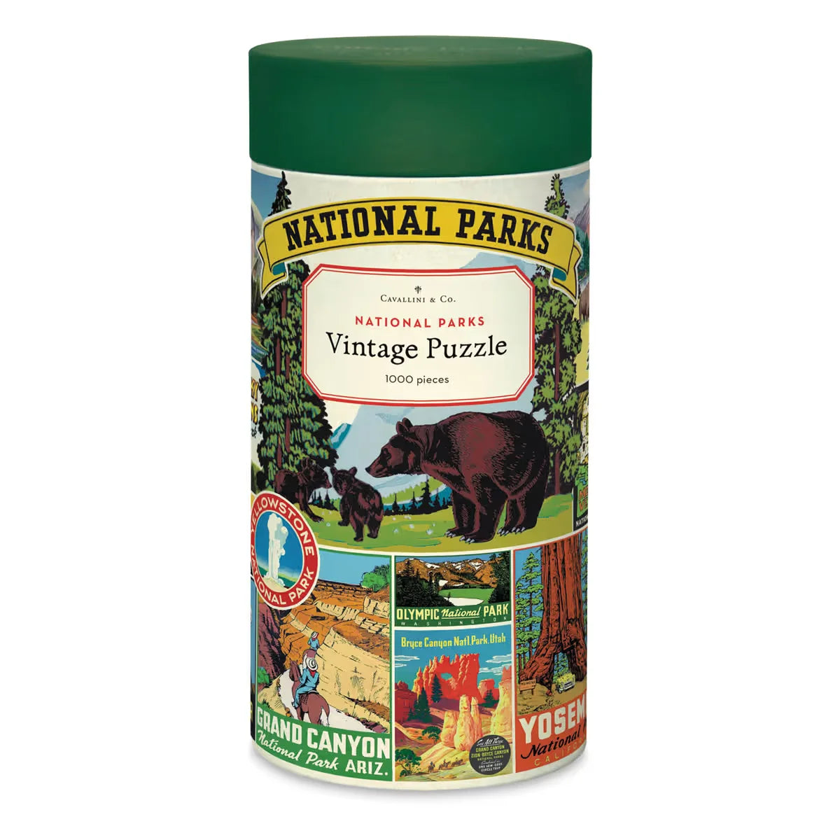 Cavallini Vintage National Parks 1000 Piece Puzzle