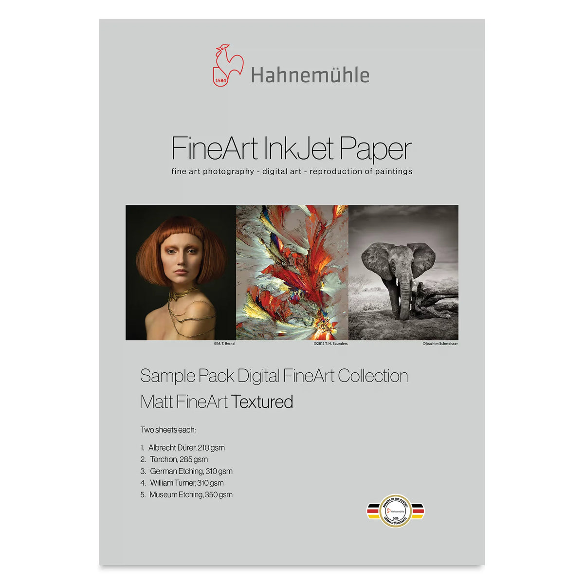 Hahnemühle Matte FineArt Textured Inkjet Paper Sample Pack  81/2 x 11 Pkg of 10