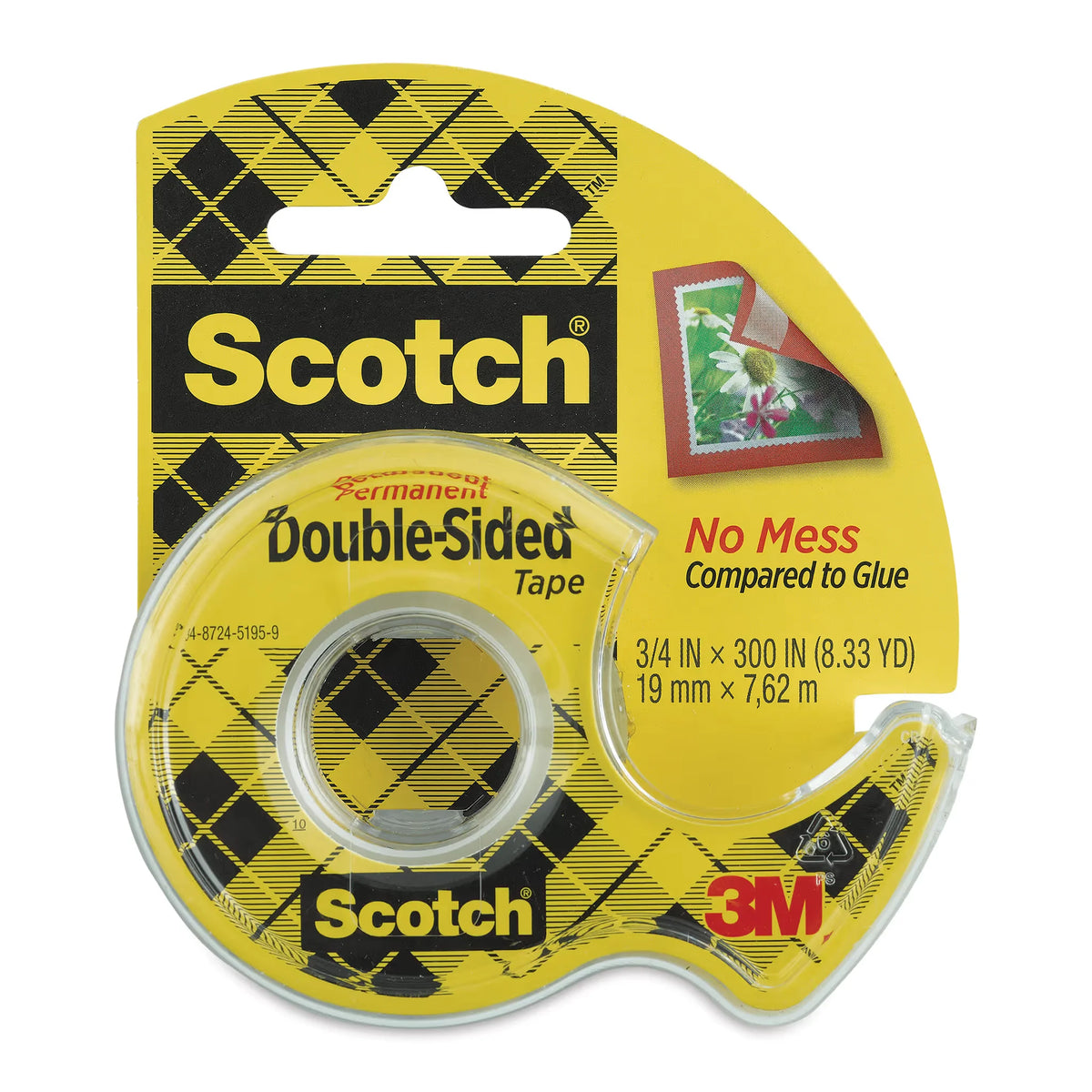 Scotch Permanent DoubleSided Tape  1/2 x 250
