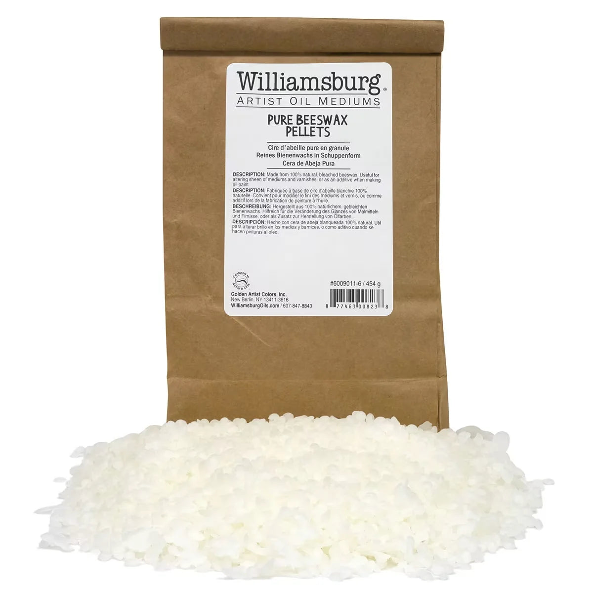 Williamsburg Artist Pure Beeswax  14 oz Block