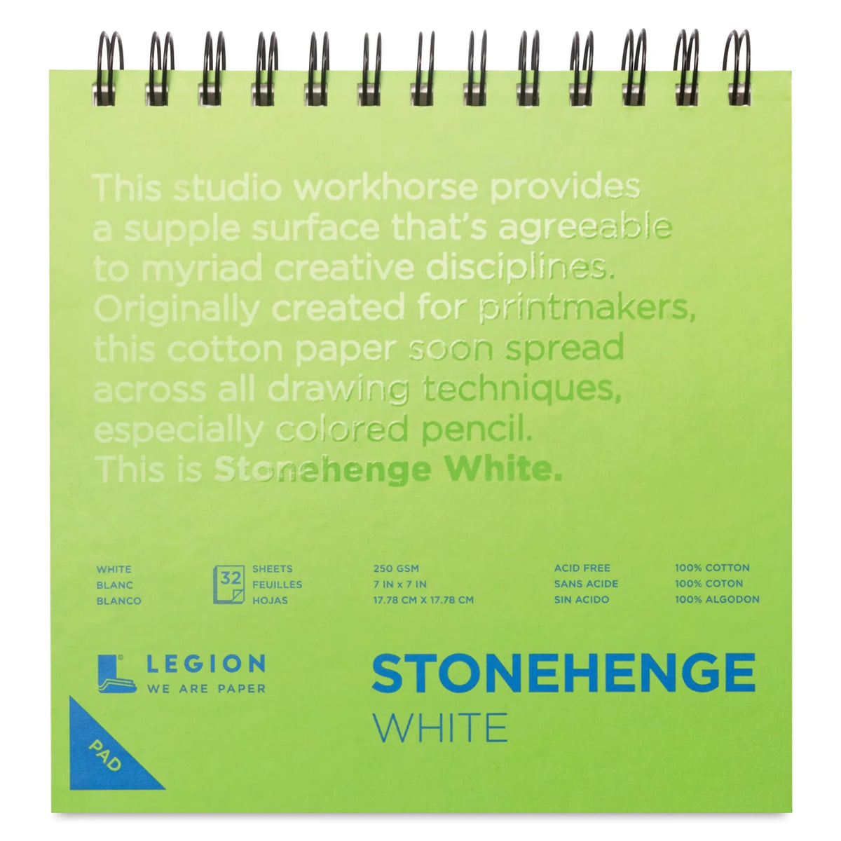Legion Stonehenge Spiral Pad  7 x 7 White