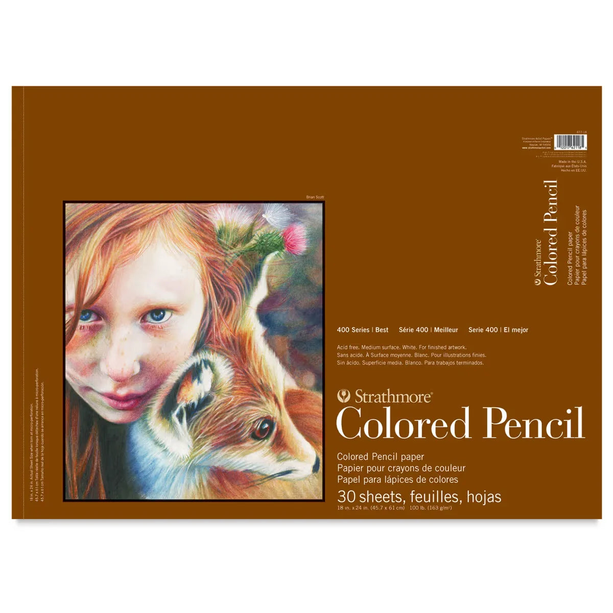Strathmore 400 Series Colored Pencil Pad  6 x 8 30 Sheets 100 lb