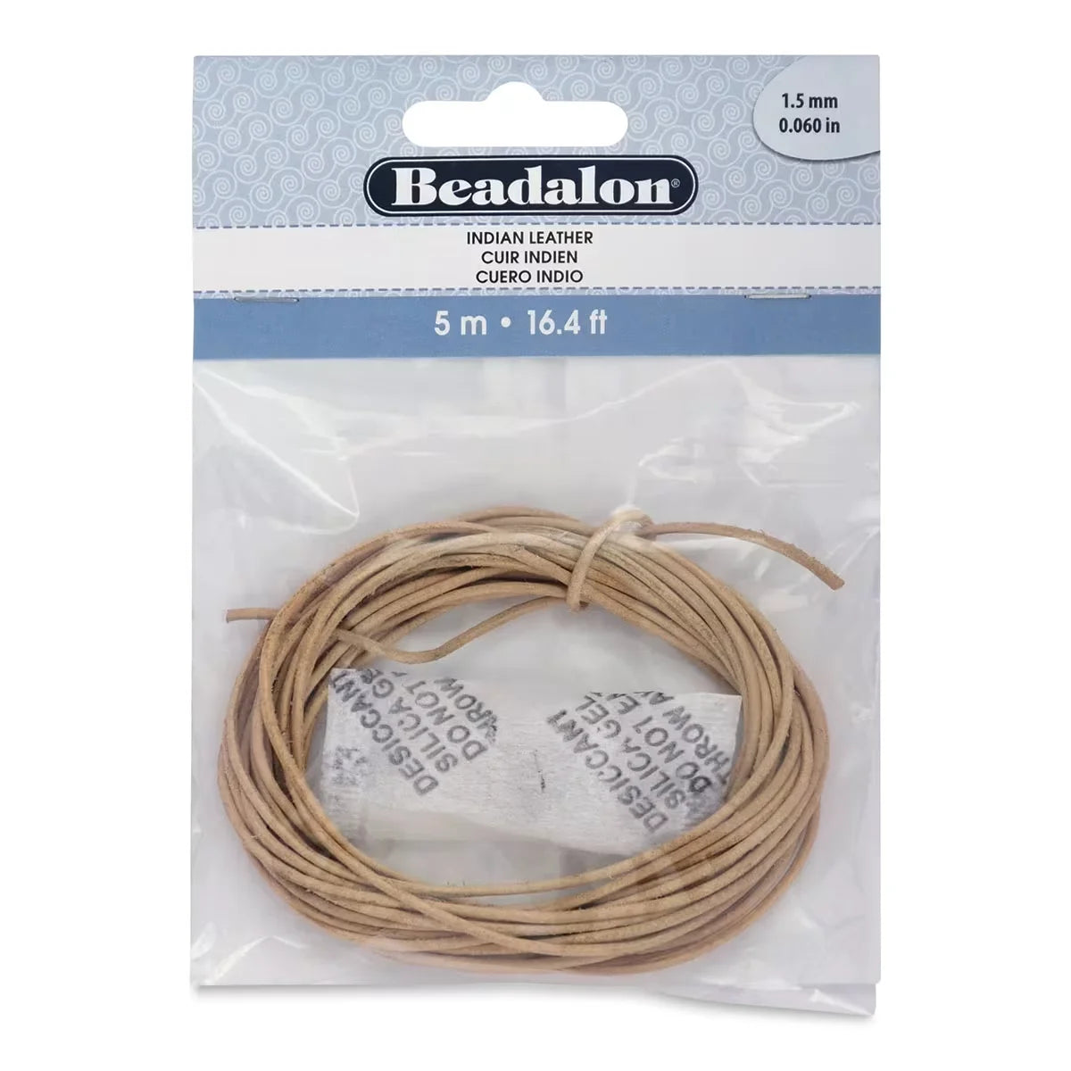 Beadalon Leather Cord  15 mm x 5 meters Black