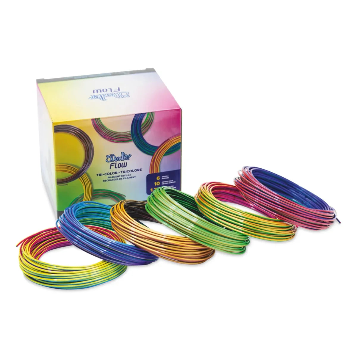 3Doodler Flow TriColor Filament Refills  Set of 6