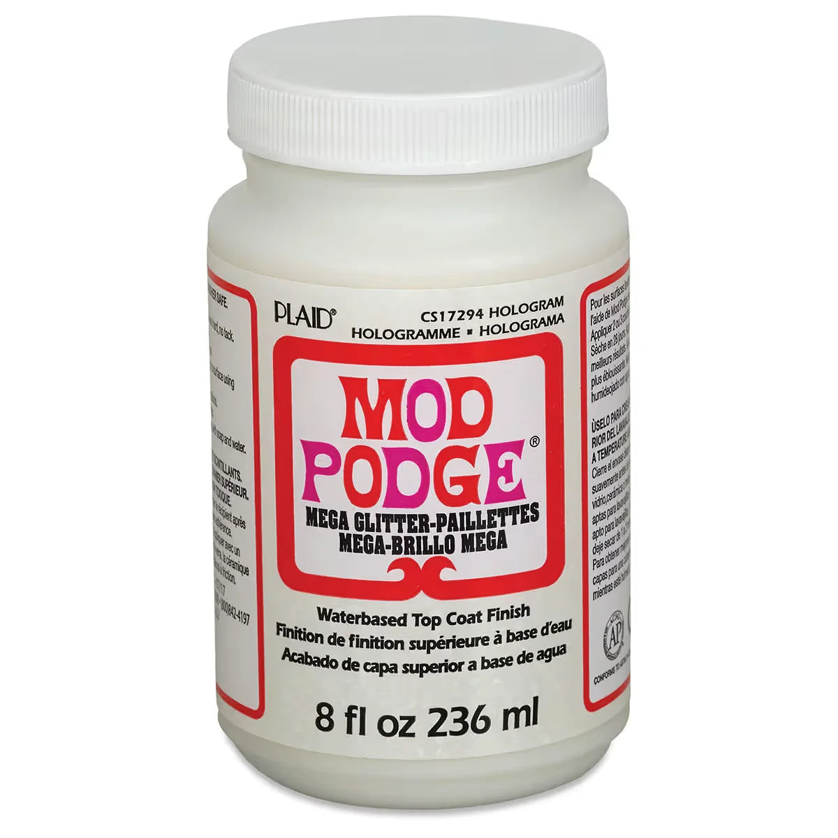 Mod Podge Mega Glitter Top Coat  Hologram 8 oz