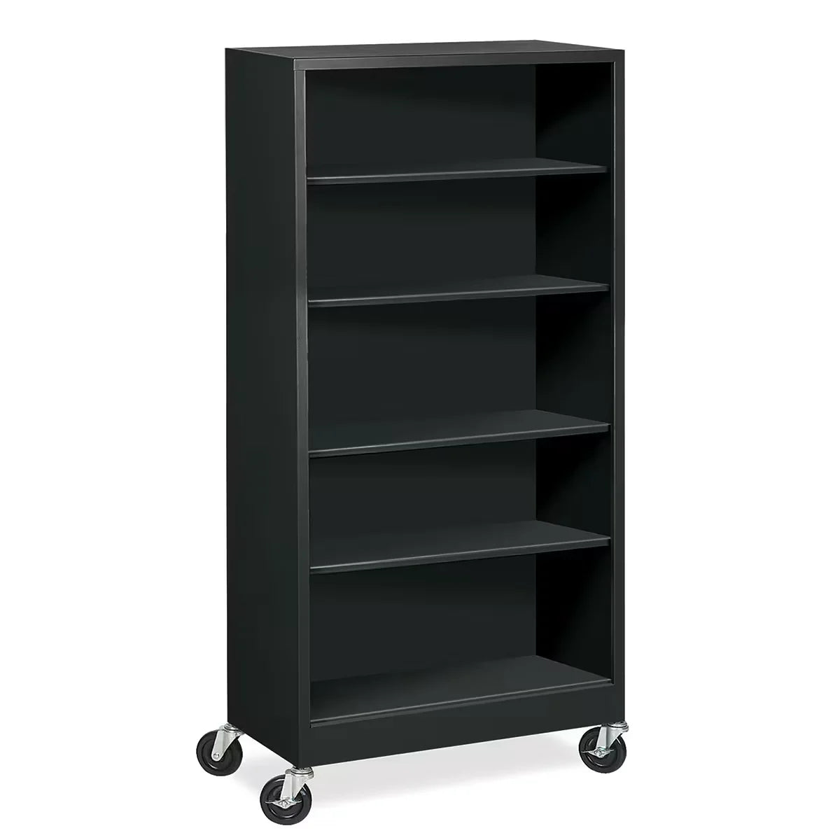 Atlantic Metal Mobile Bookcase  36 x 78 x 18 Black