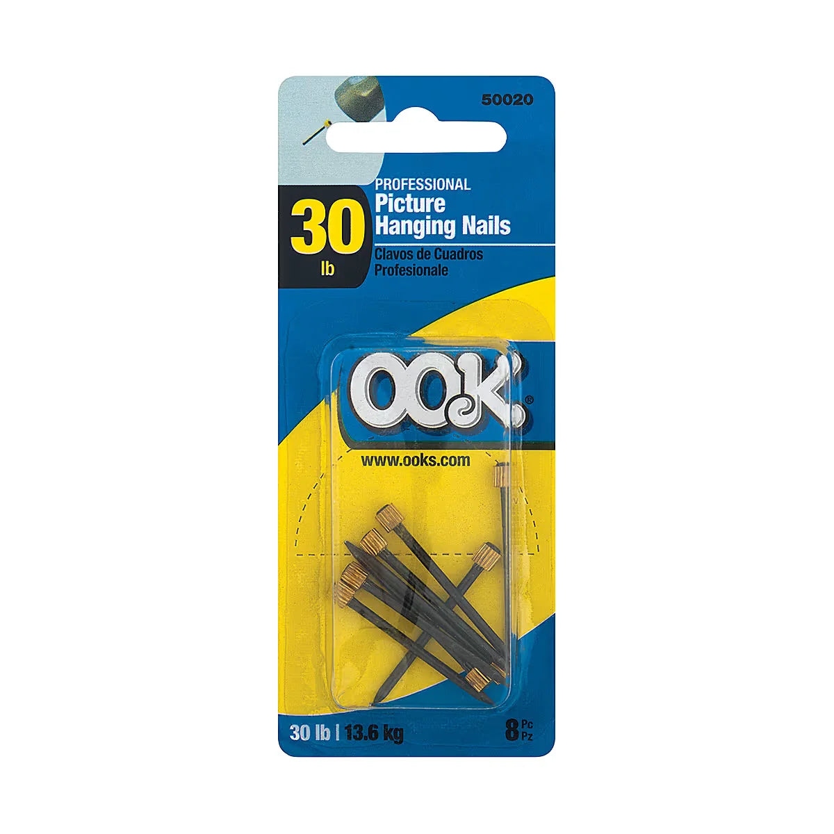 Ook Blue Steel Pro Nails Pkg of 8