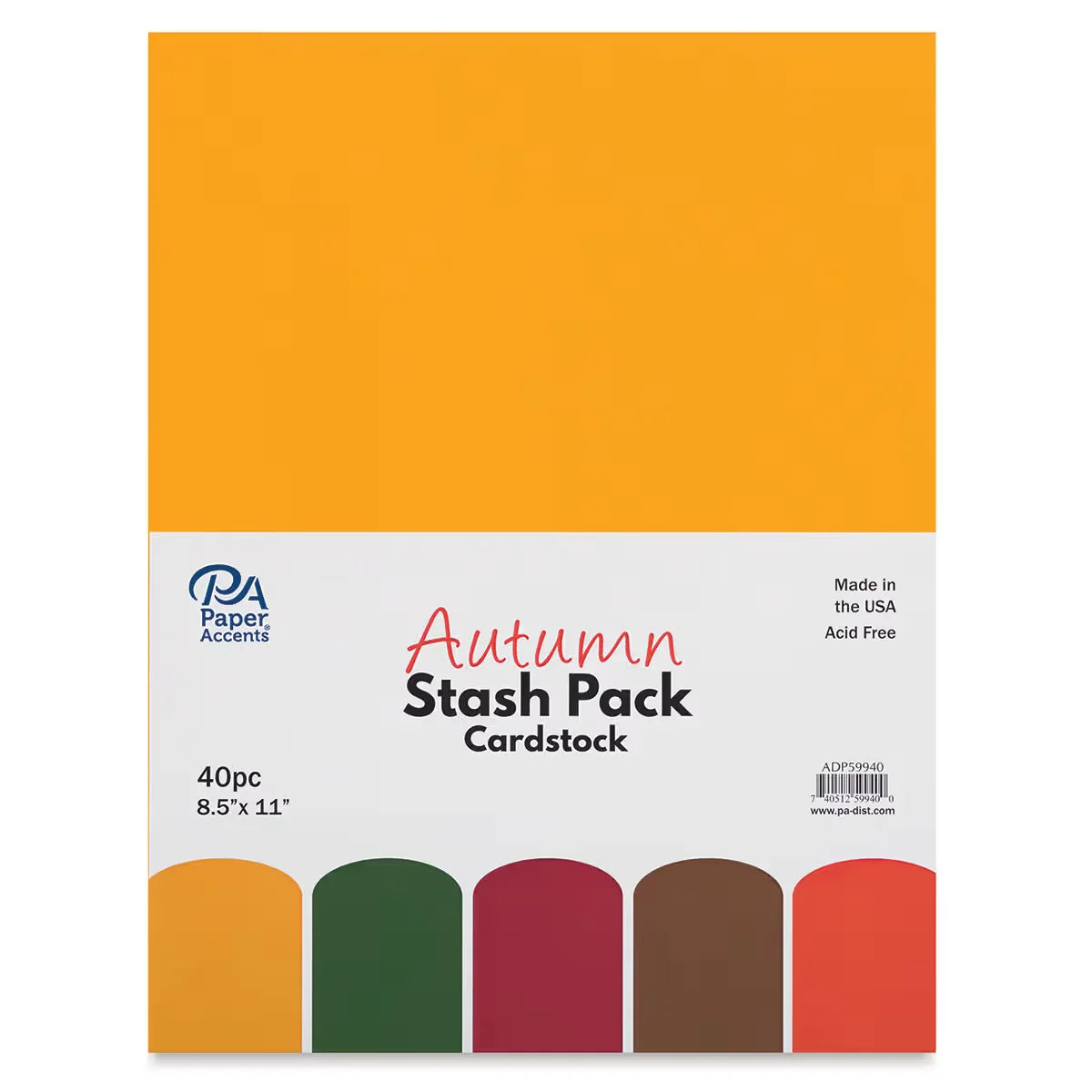 Paper Accents Cardstock Stash Pack  Autumn Pkg of 40 Sheets 81/2 x 11