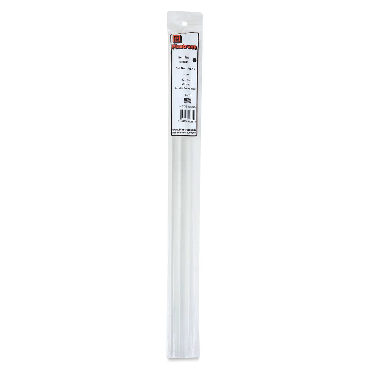 Plastruct Clear Acrylic Rod  1/8 x 171/2