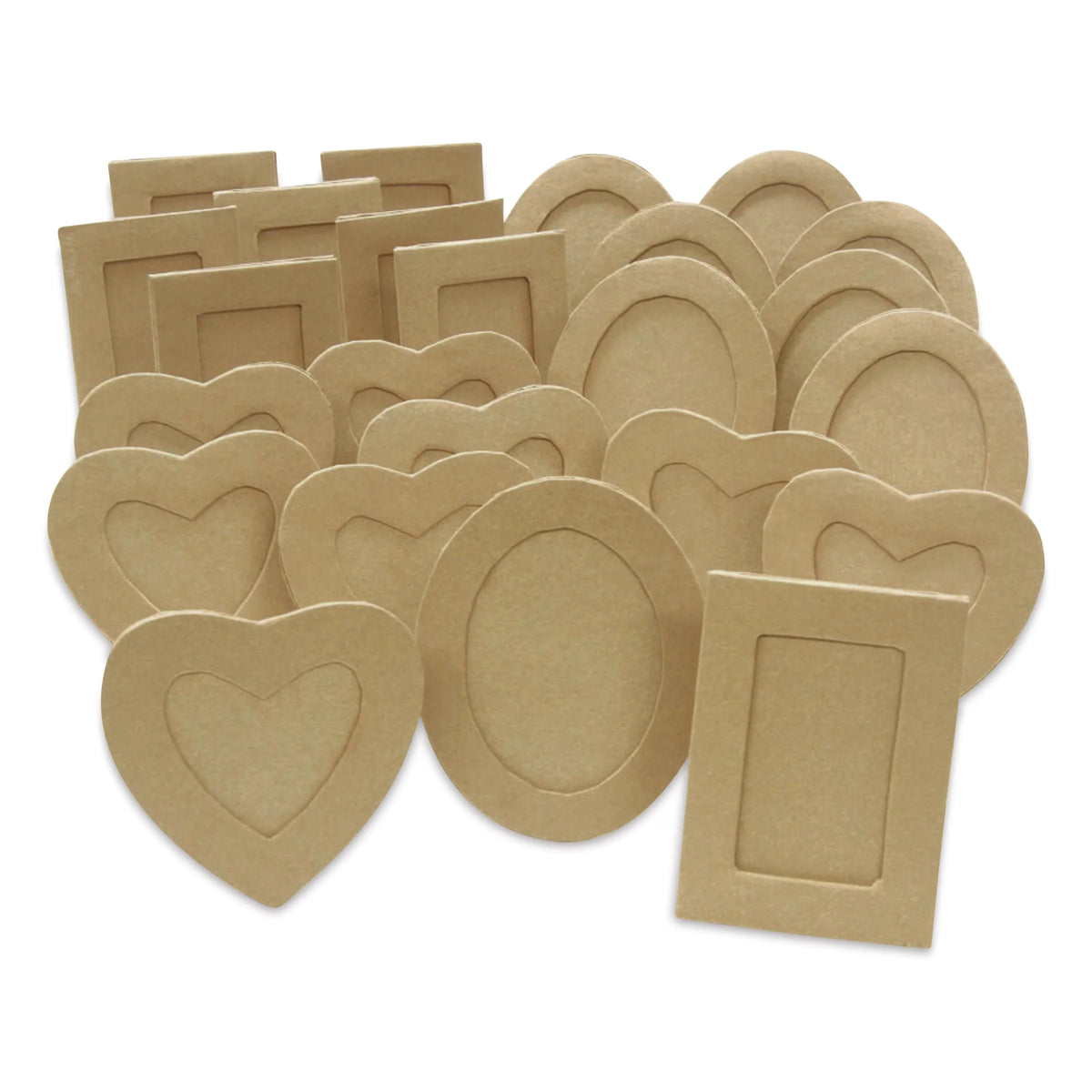 Creativity Street Papier Mache Frames  Assorted Shapes Classroom Pack of 24