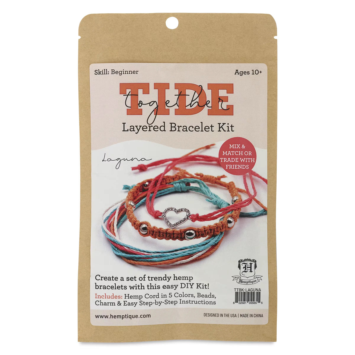 Hemptique Tide Together Layered Hemp Bracelet Kit  Aruba