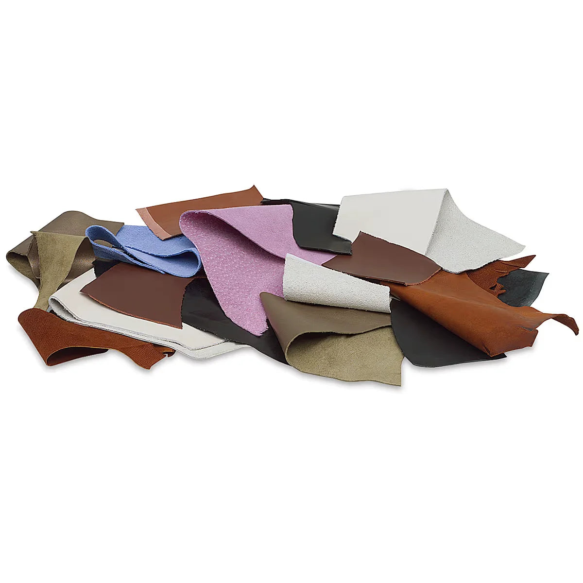 Realeather Premium Leather Remnants  1 lb Assorted
