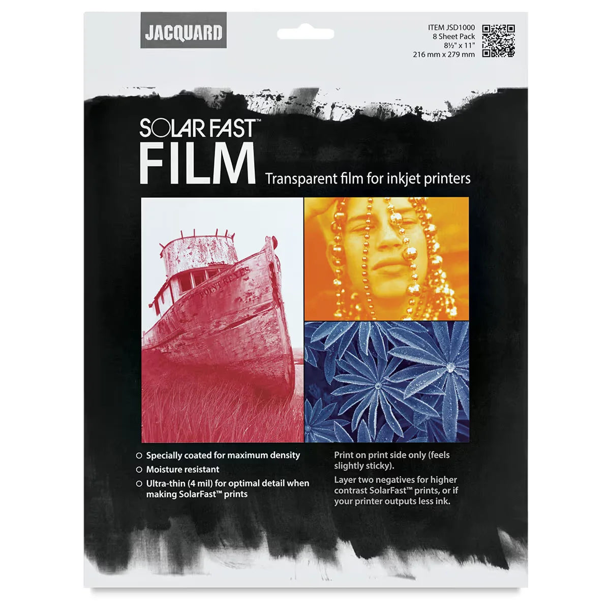 Jacquard SolarFast Film  81/2 x 11 Pkg of 8