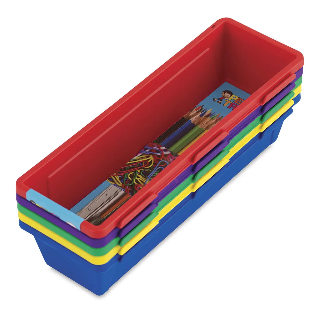 Storex Interlocking Trays  Package of 5