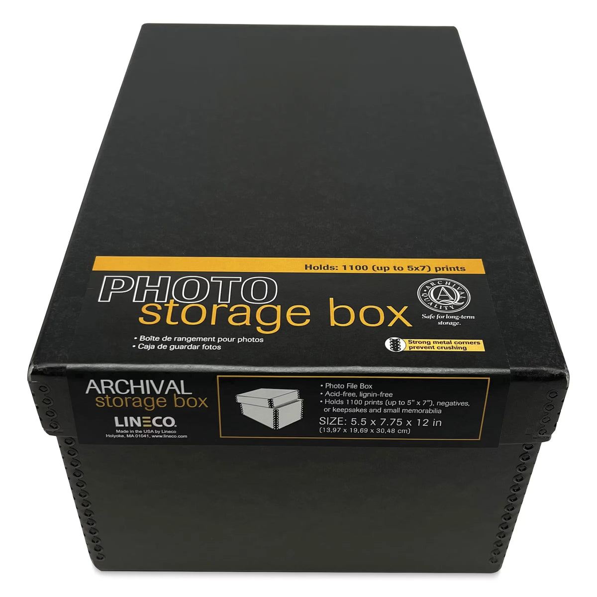 Lineco Archival Photo Box  Black
