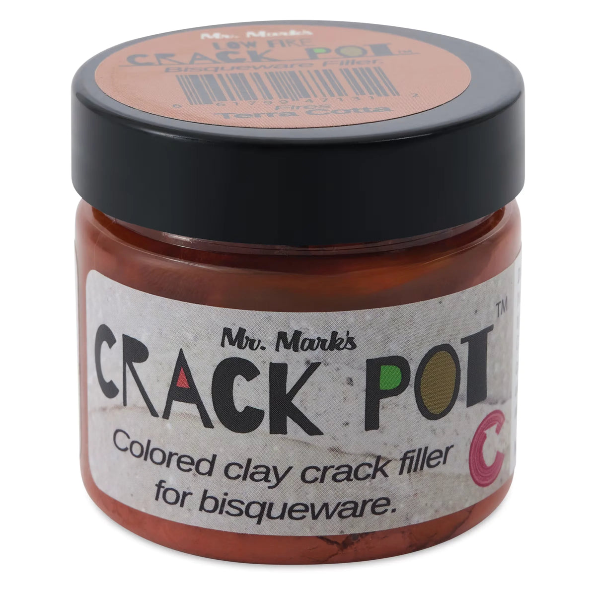 The Ceramic Shop Mr Marks Crack Pot Low Fire Bisqueware Filler  White 2 oz