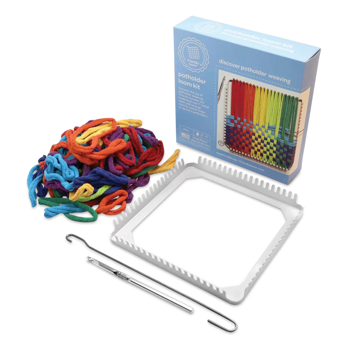Friendly Loom Potholder Loom Kit  7 x 7