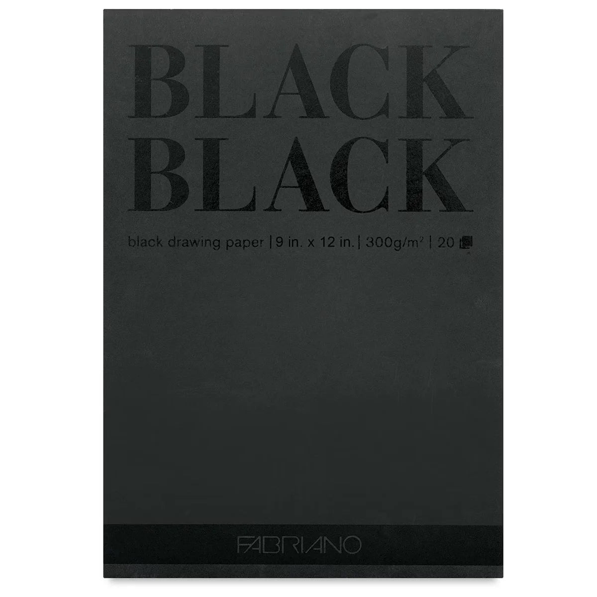 Fabriano Black Black Pad  9 x 12m 20 Sheets 300 gsm