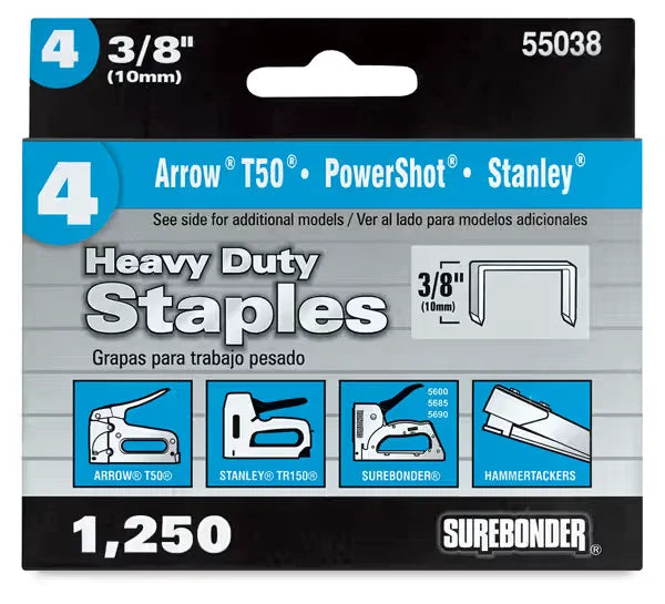 Surebonder Heavy Duty #4 Staples  Pkg of 1250