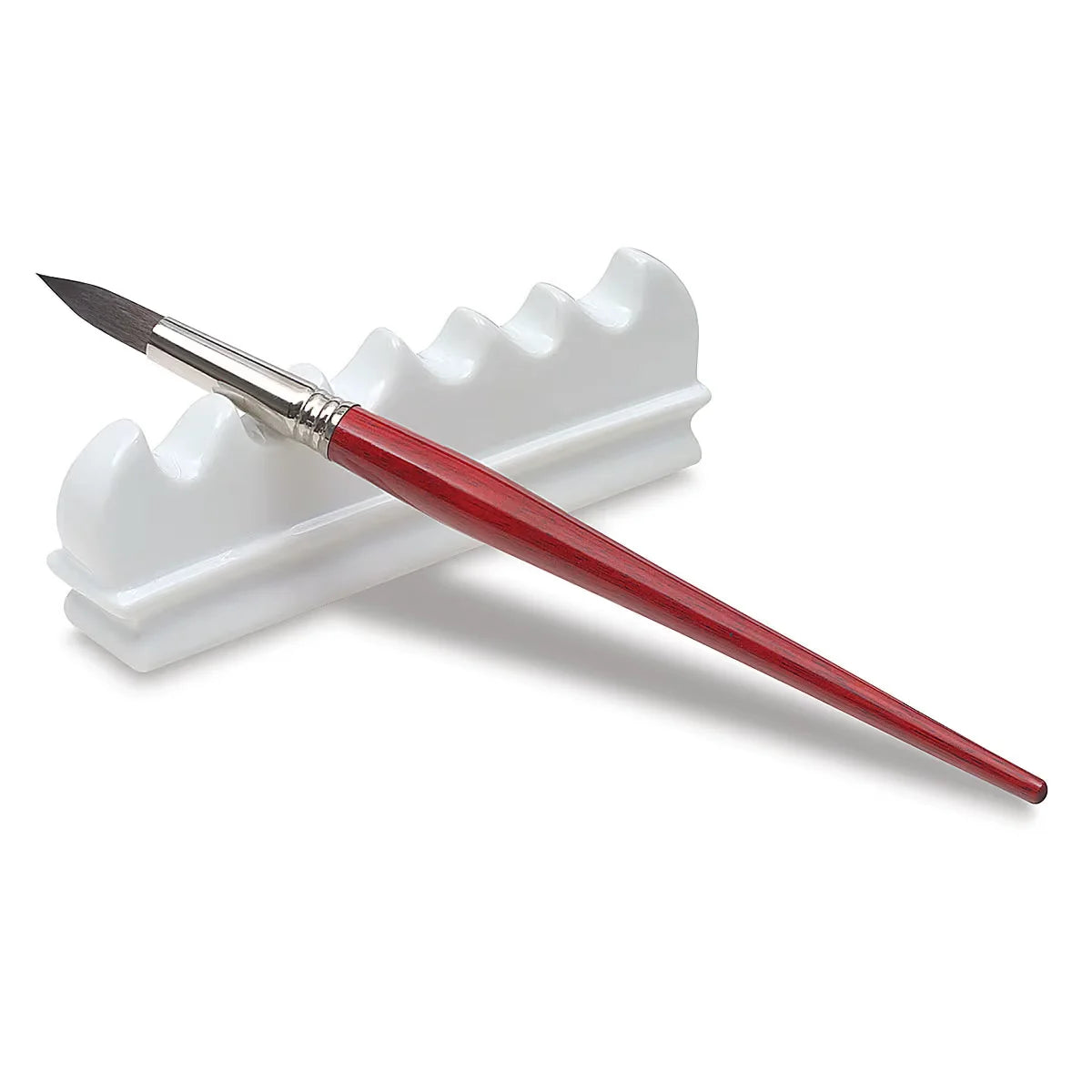 Richeson Porcelain Brush Holder  11/4 x 2 x 61/4 With 6 Scoops