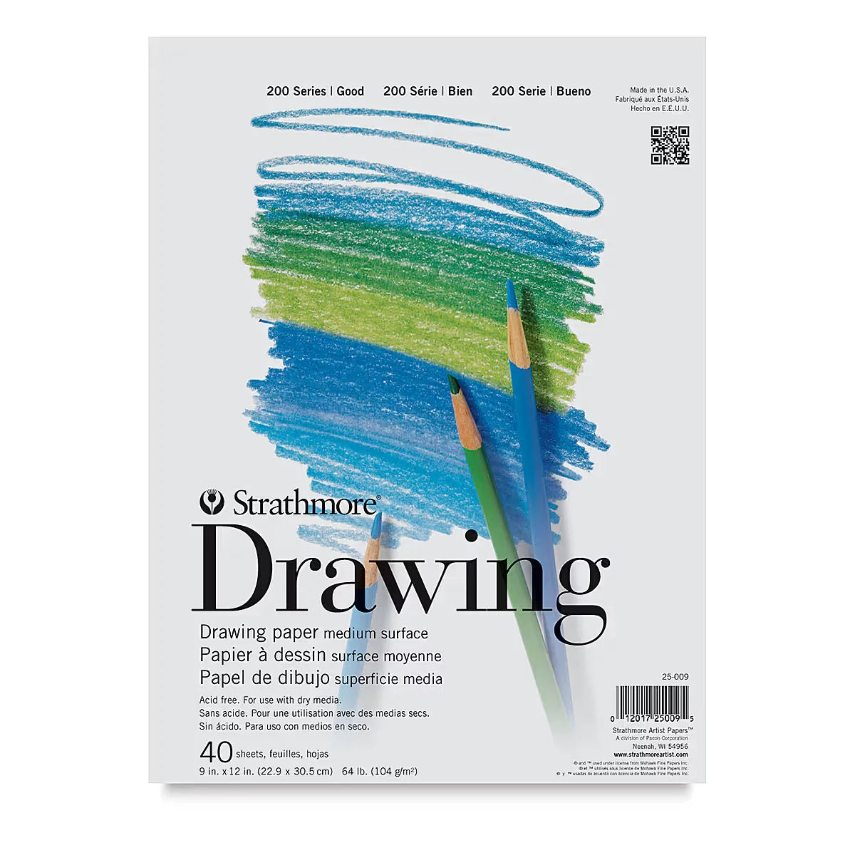 Strathmore 200 Series Drawing Paper Pad  51/2 x 81/2 40 Sheets