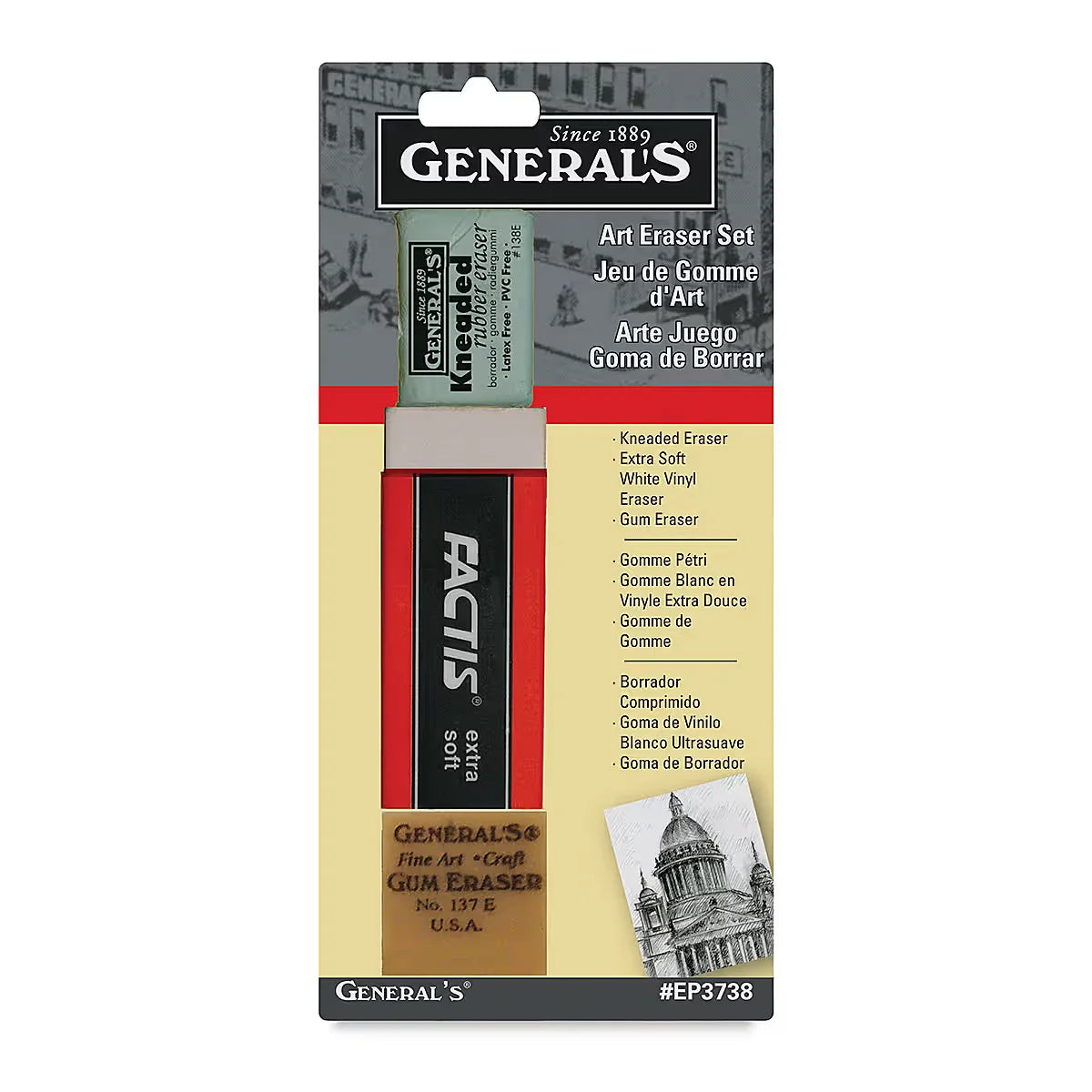 Generals Art Eraser Set