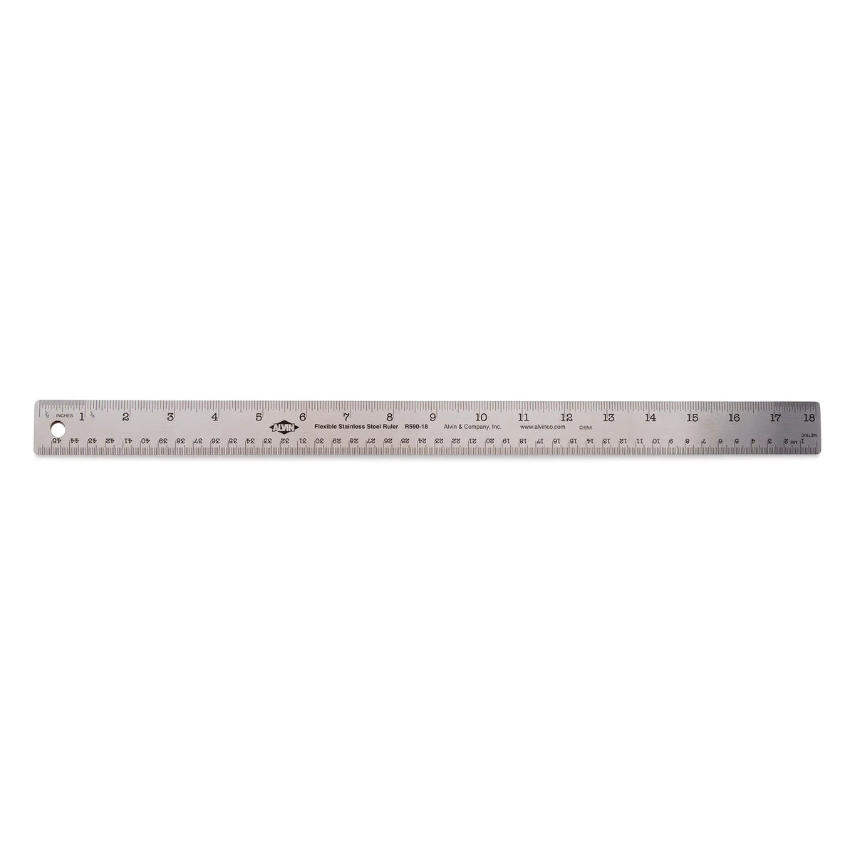 Alvin NonSkid Stainless Steel Flex Ruler  12