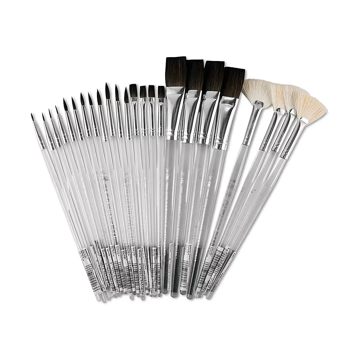 Royal & Langnickel Clear Choice Natural Ceramic Brushes Value Set
