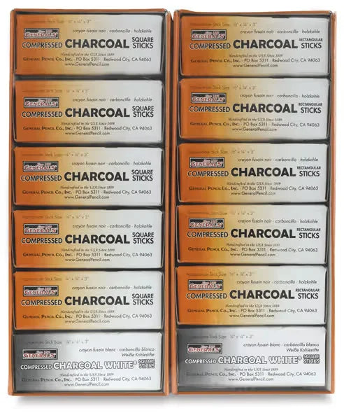 Generals Compressed Charcoal  Classroom Art Pack Set of 114