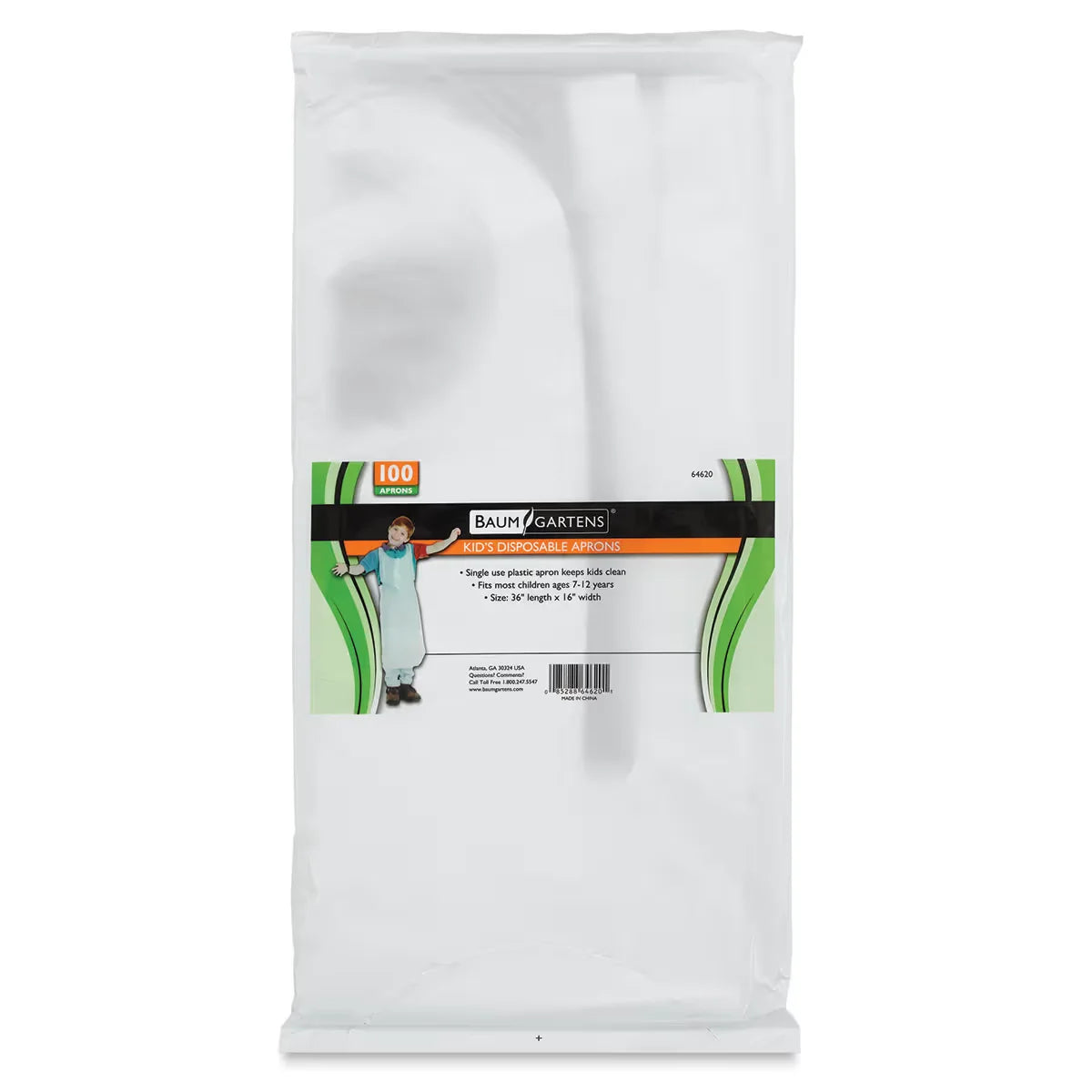 Disposable Plastic Apron Bag  Large 16 x 36 Bag of 100