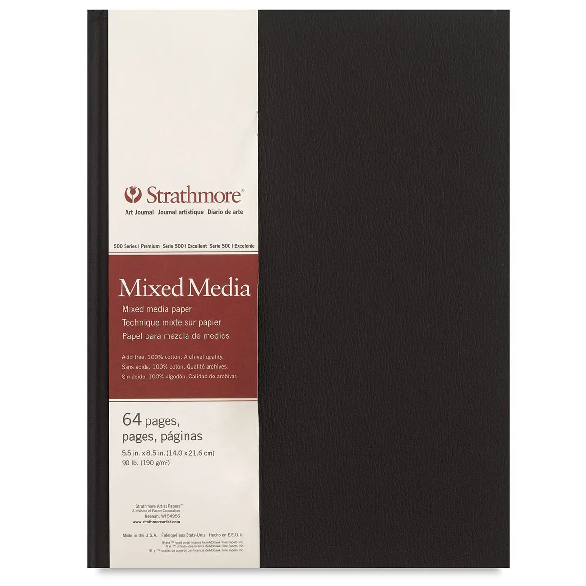 Strathmore 500 Series Mixed Media Art Journal  81/2 x 51/2 64 pages Hardbound