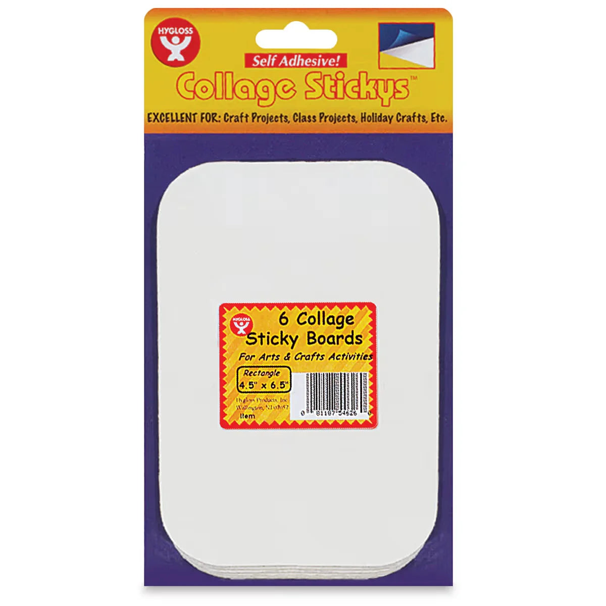 Hygloss Collage Sticky Boards  Pkg of 6 45 x 65 Rectangle